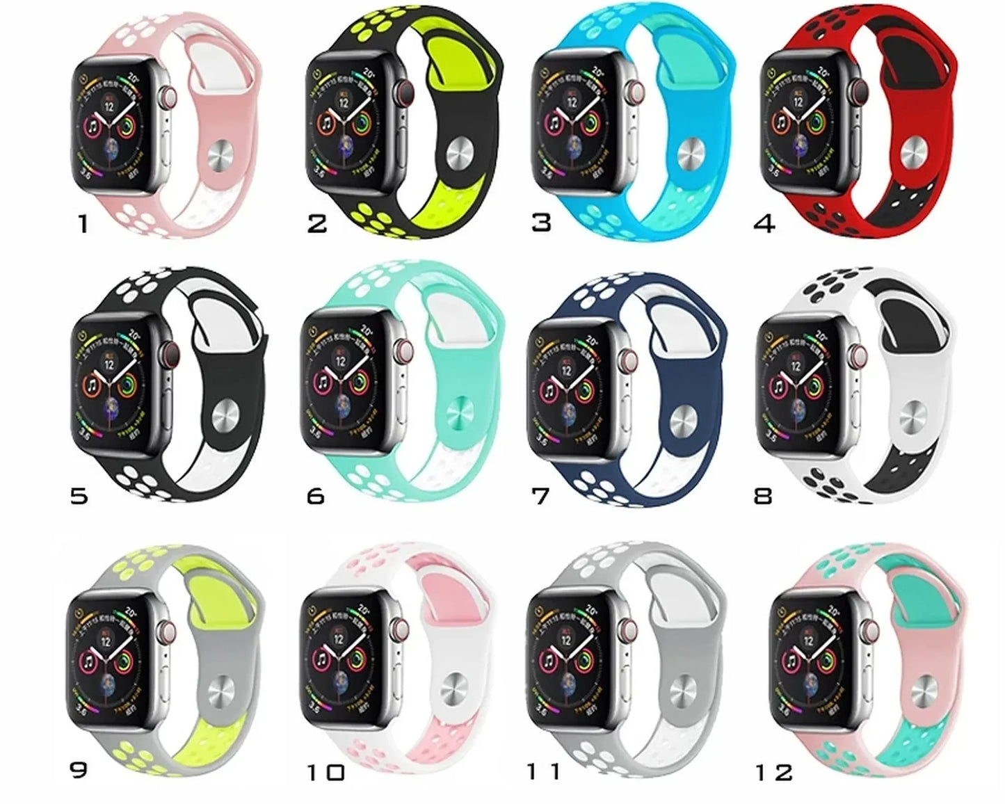 Каишка за IWatch Apple – спортна с отвори – размер 42/44/45mm – цвят –спрортна