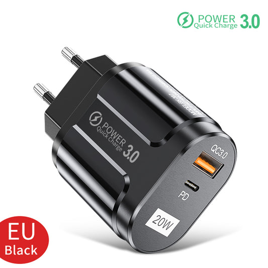 Techsuit - Wall Charger (CHPD131) - GaN, USB, Type-C, Fast Charge, 65W - Black