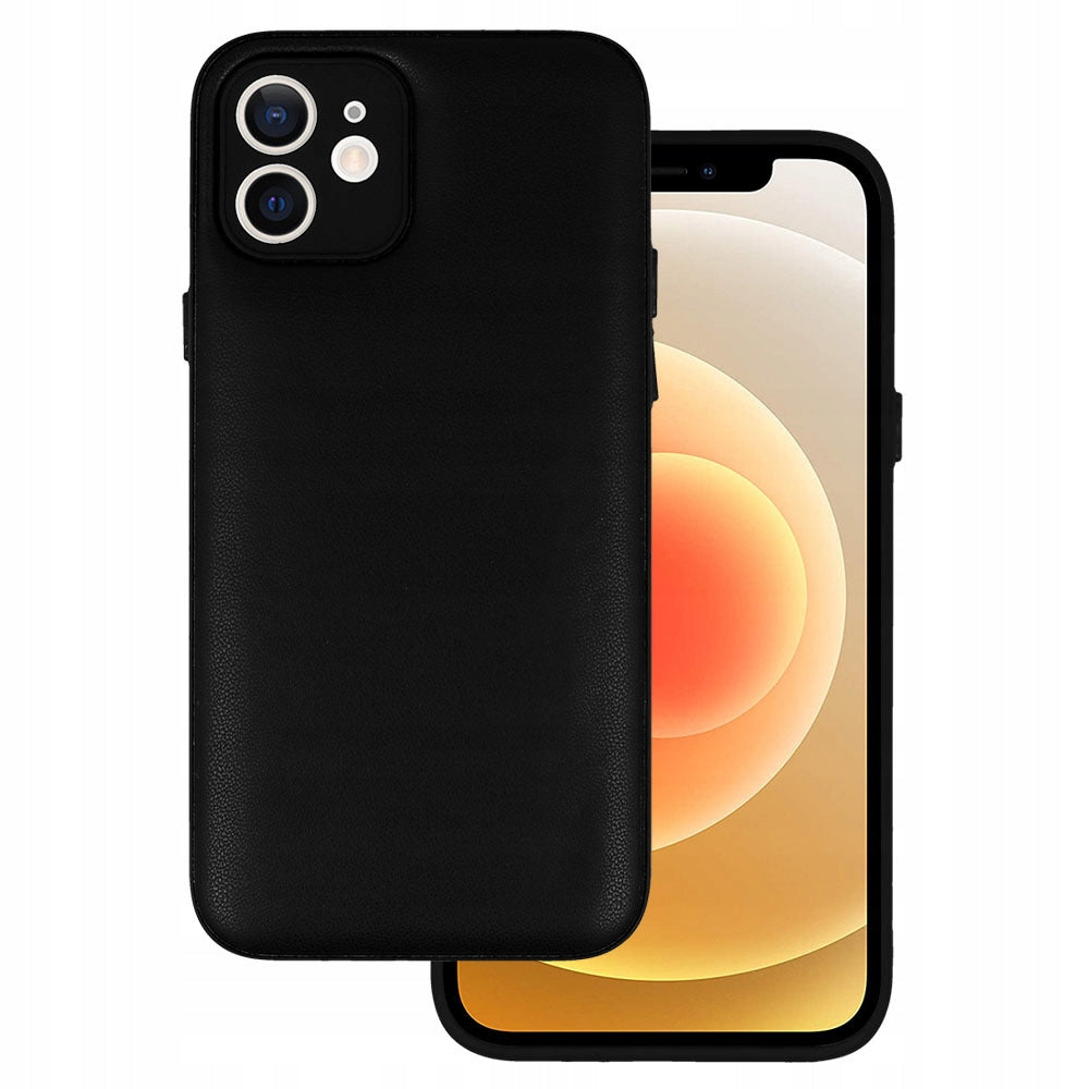 Leather 3D Калъф–iPhone 12 –Черен