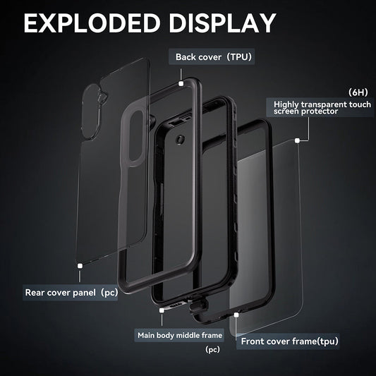 Калъф ShellBox Case Waterproof IP68 - Samsung Galaxy A16 4G - Черен