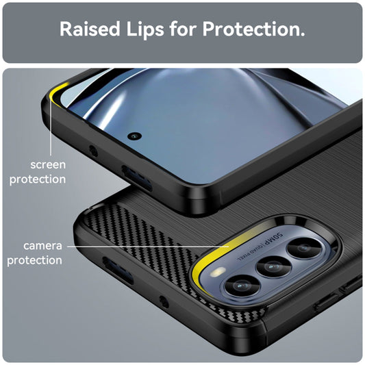 Techsuit - Carbon Silicone - Motorola Moto G72 - Black
