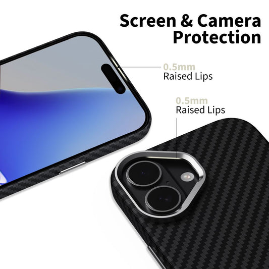 Калъф Tech-Protect Ion Carbon - iPhone 17 - Черен