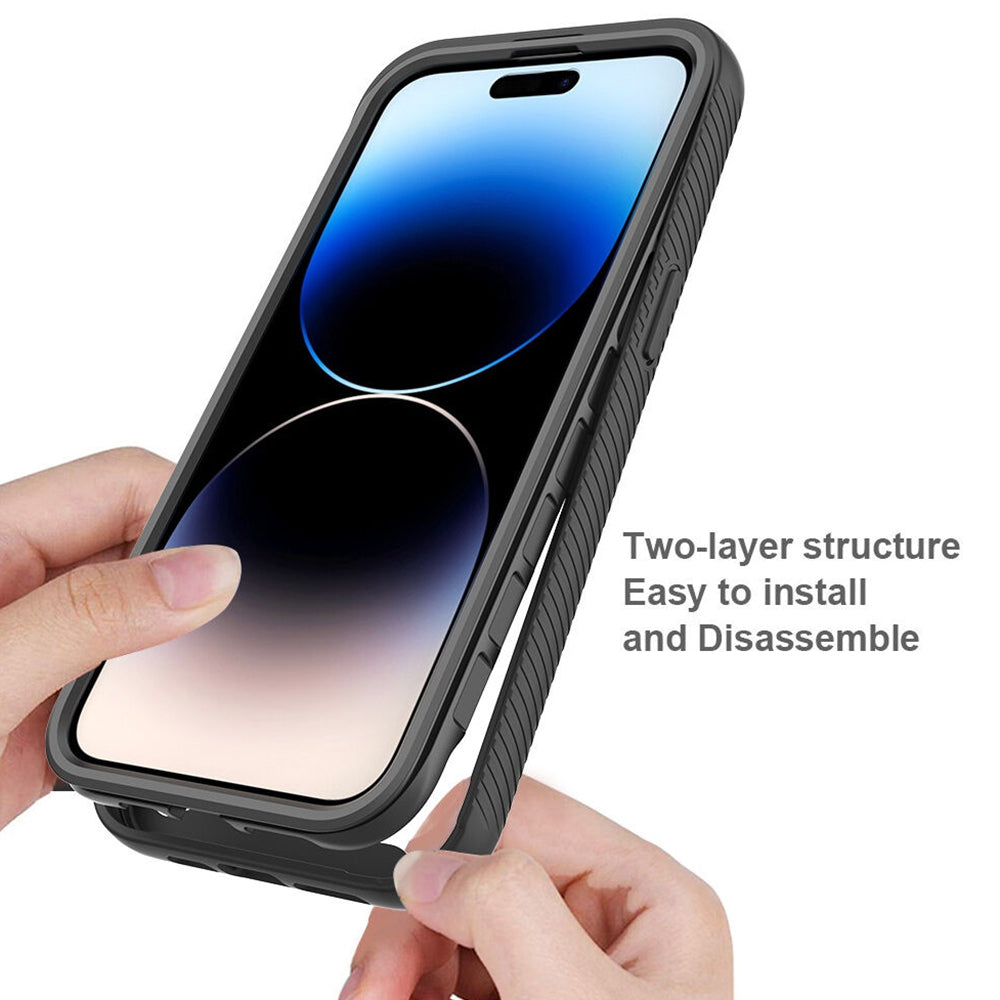 Techsuit - Defense360 Pro + Screen Protector - iPhone 15 Pro - Black