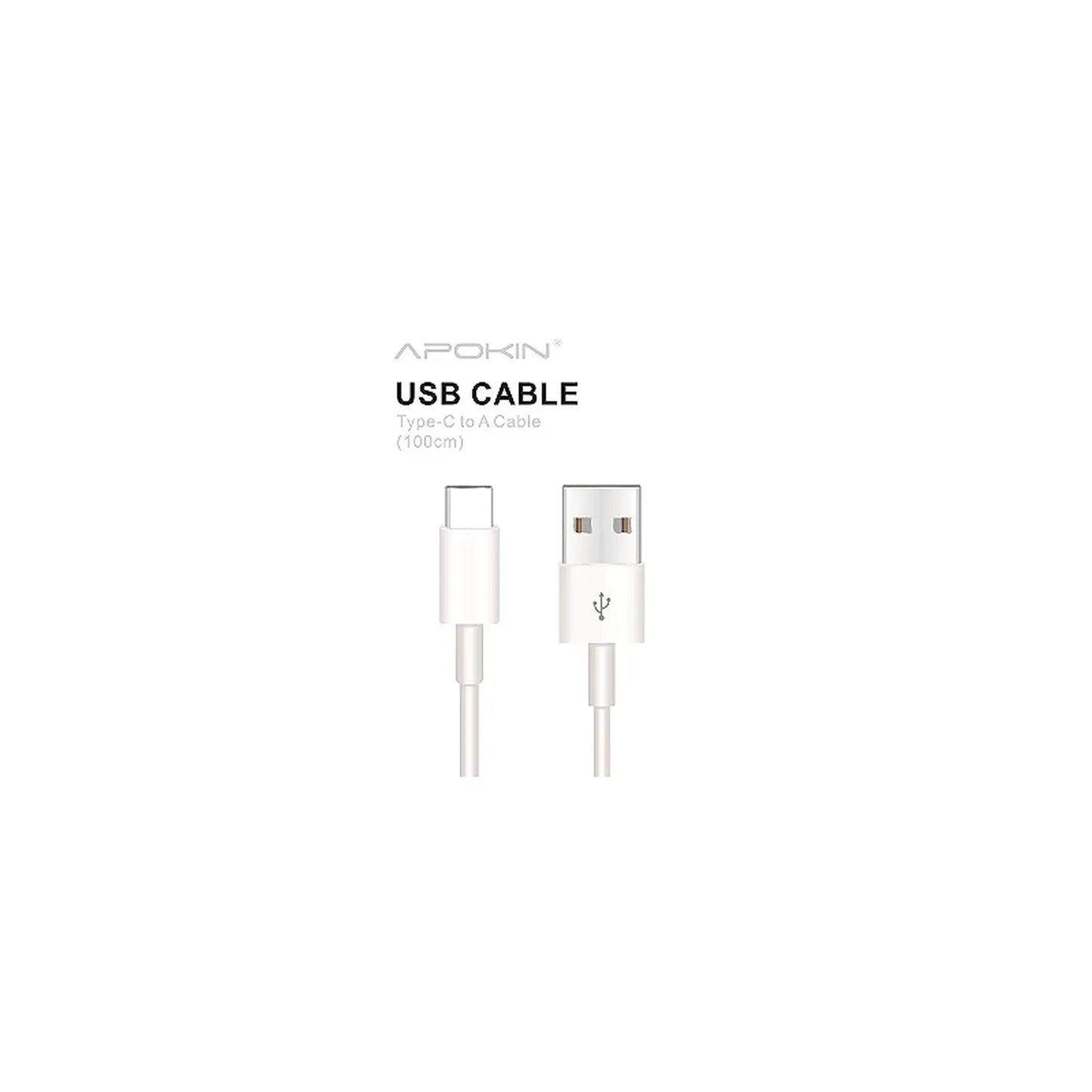 Kабел USB-A→ Type-C– 1 метър– Apokin Original Type Box
