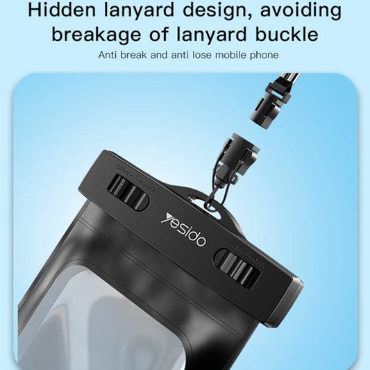 Yesido - Waterproof Case (WB10) - IPX8, for Phone max 6.7" - Black