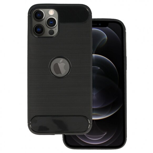 Калъф Carbon–iPhone 12/12 Pro–Черен