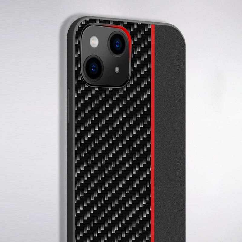 Калъф силикон– Tel Protect Carbon –Xiaomi Redmi None 11 Pro /Note 11 Pro 5G– Черен-Червен