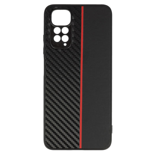 Калъф силикон– Tel Protect Carbon –Xiaomi Redmi None 11 Pro /Note 11 Pro 5G– Черен-Червен