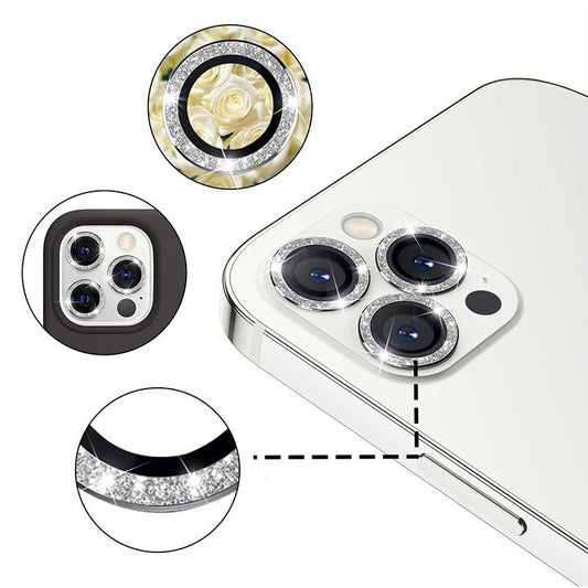 Закален Стъклен протектор – HARD DIAMOND (2 обектива) – iPhone 14/14 Plus – Сребрист