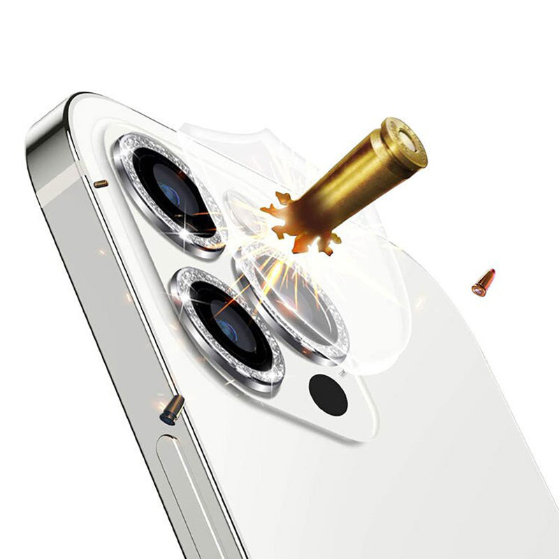 Закален Стъклен протектор – HARD DIAMOND (3 обектива) – iPhone 14 Pro/14 Pro Max – Сребрист
