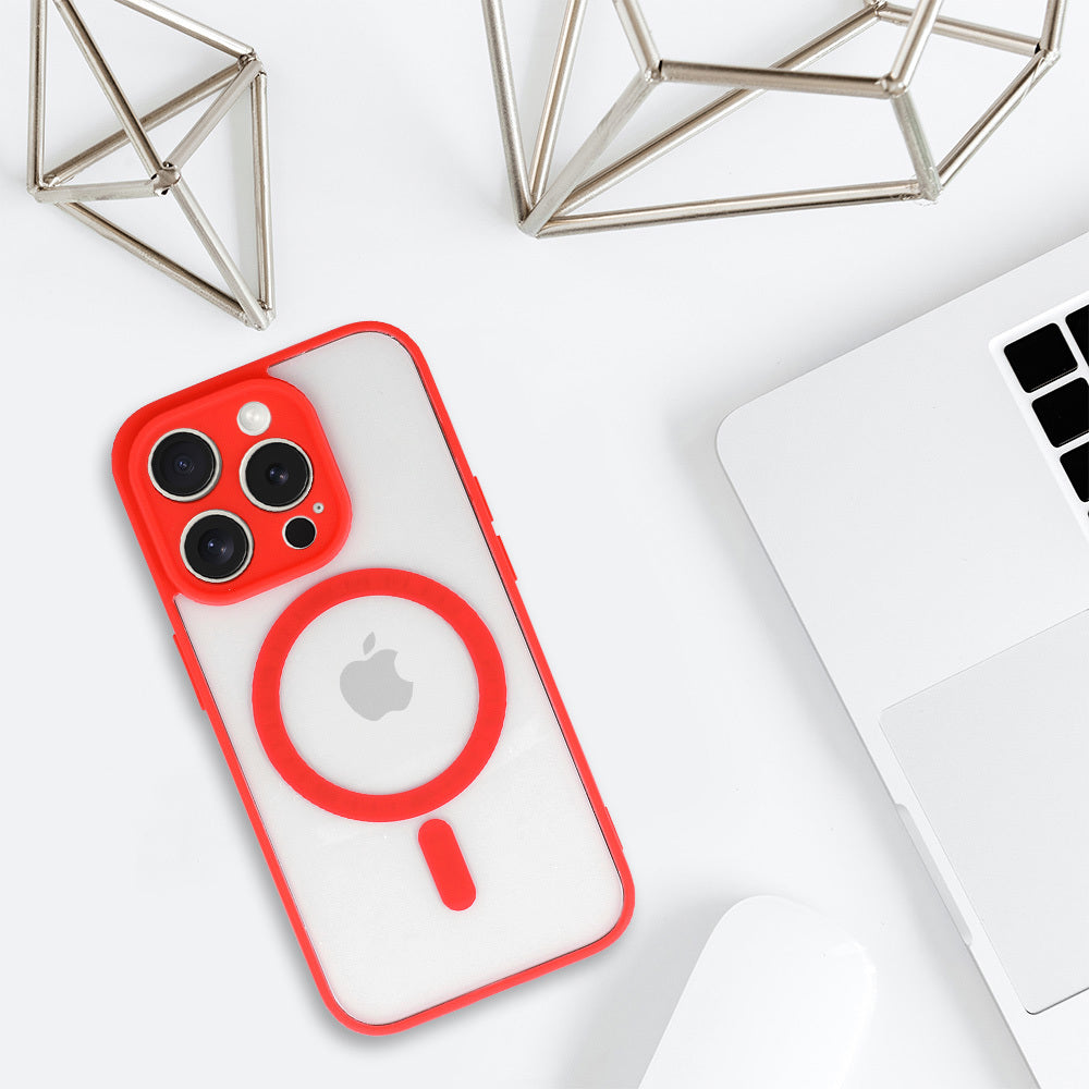 Калъф–Акрилен твърд–MagSafe – iPhone 12 Pro – Червен