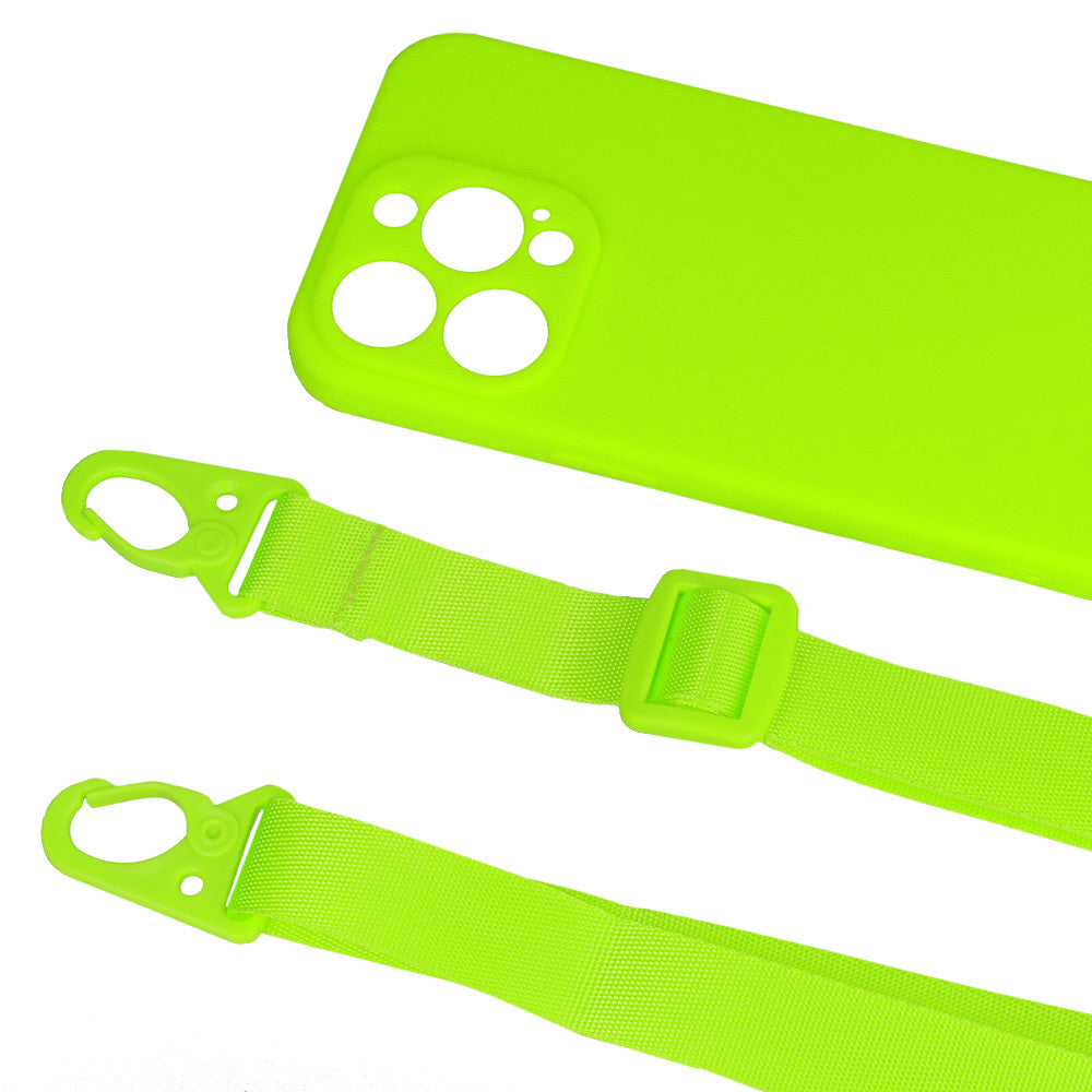 Калъф силикон – Strap Silicone Case – iPhone 12 Pro – Лайм
