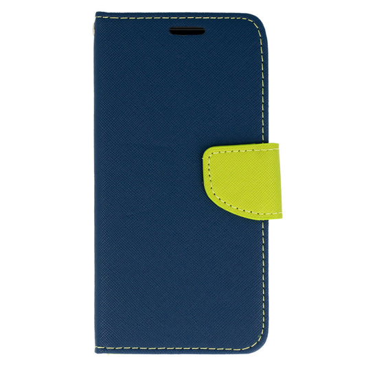 Калъф силикон – Fancy – Samsung Galaxy S22 – Тъмно син-Лайм