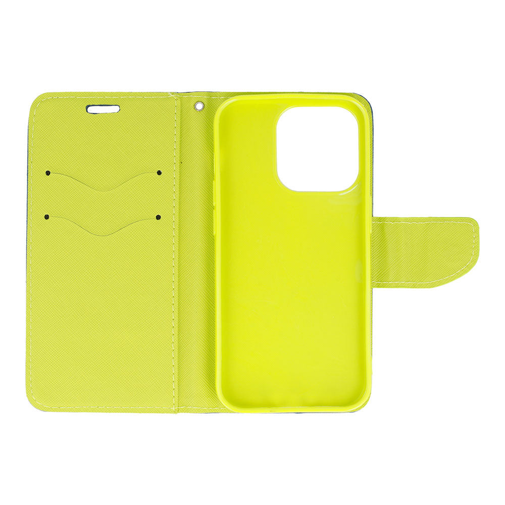 Калъф силикон – Fancy – Samsung Galaxy S23 – Тъмно син-Лайм