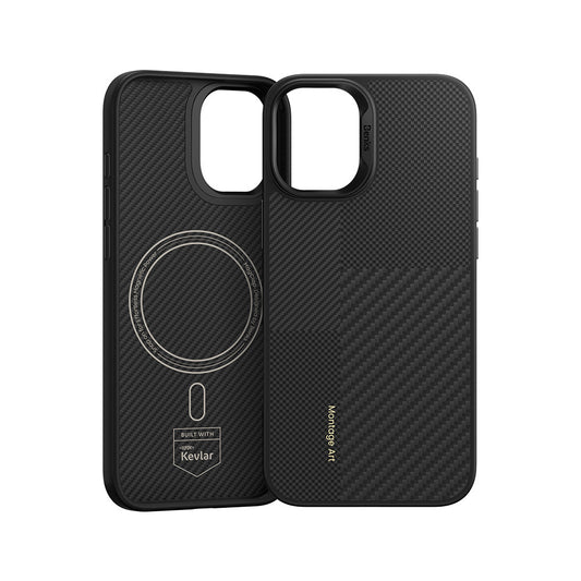 Benks –Montage Magnetic Armor Pro Kevlar Metal Frame 600D – iPhone 16 – Черен