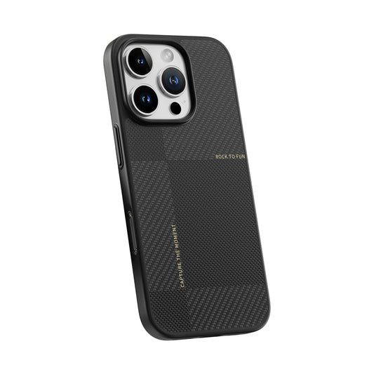 Rock – Ultra Thin Aramid Fiber Kevlar 600D – iPhone 16 Pro Max – Черен
