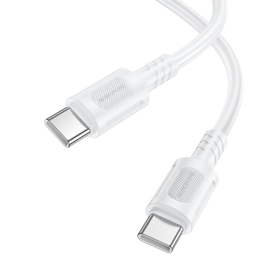 Borofone – Kабел BX111 Feliz- Type C към Type C - 60W 3A 1m. – Бяло