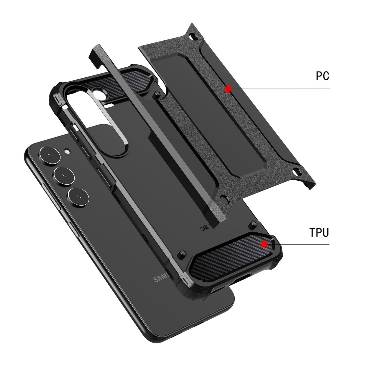Калъф – Armor Carbon – Samsung Galaxy S25 Ultra – Черен