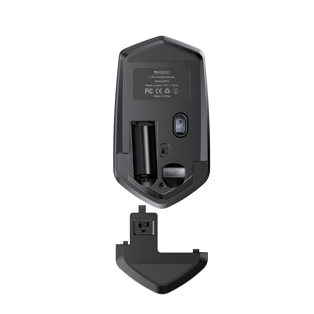 Yesido – Безжична компютърна мишка – KB16 – 800DPI - 1600DPI – Черен