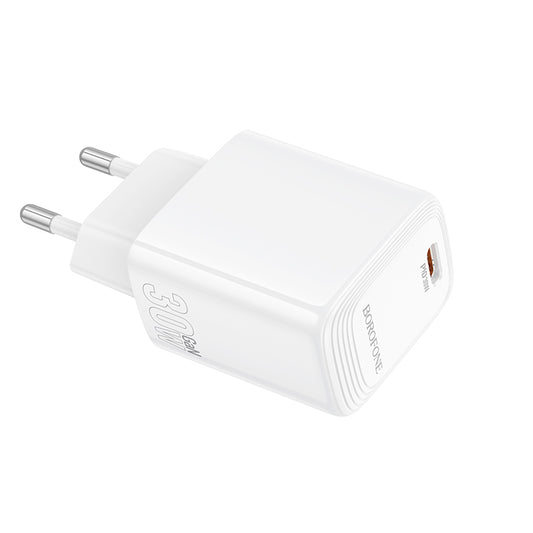 Borofone – Заряден адаптер – BN28 Fuente Type-C PD 30W – Бял