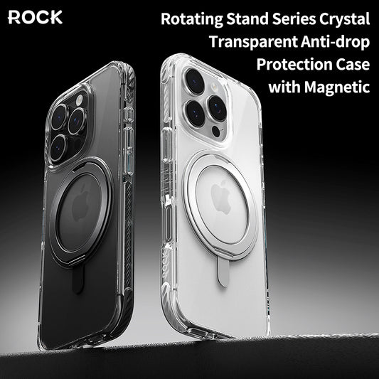 Rock – Калъф Rotating Stand Crystal Series Magnetic – iPhone 16 Pro – Черен
