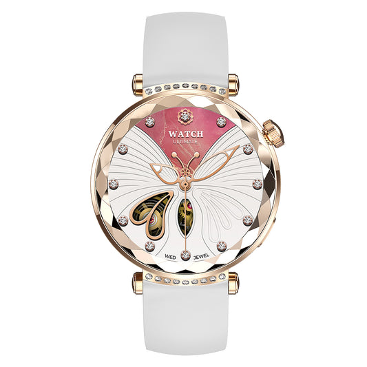 Blavec – Smartwatch W19 Liana HD AMOLED Voice Call (SWW19 RG) Розов + 2 paski – Златист