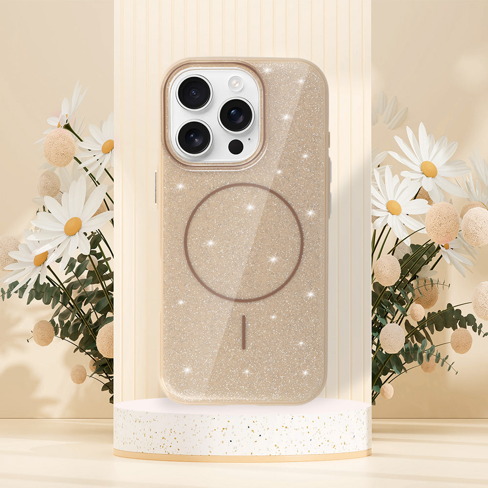 Калъф силикон – MagSafe Slim Shiny – iPhone 16 Pro – Златист