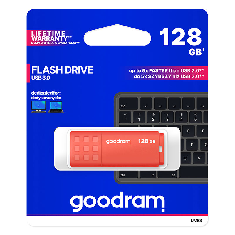 GoodRam – Pendrive GOODRAM UME3 128GB USB 3.0 – Оранжев