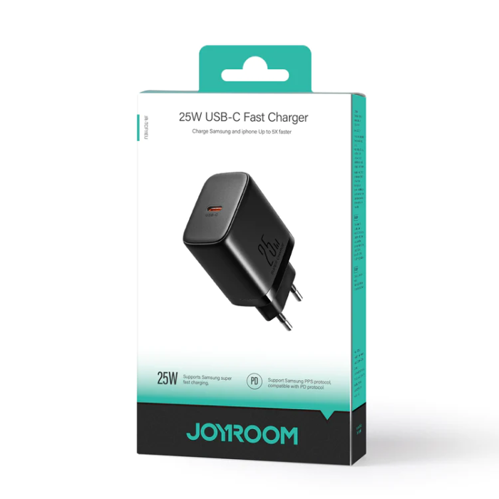 JoyRoom - Wall Charger (JR-TCF11) - Type-C, Fast Charging, 25W - White