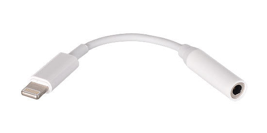 Преходник–Адаптер – iPhone Lightning → Jack 3,5mm – Бял