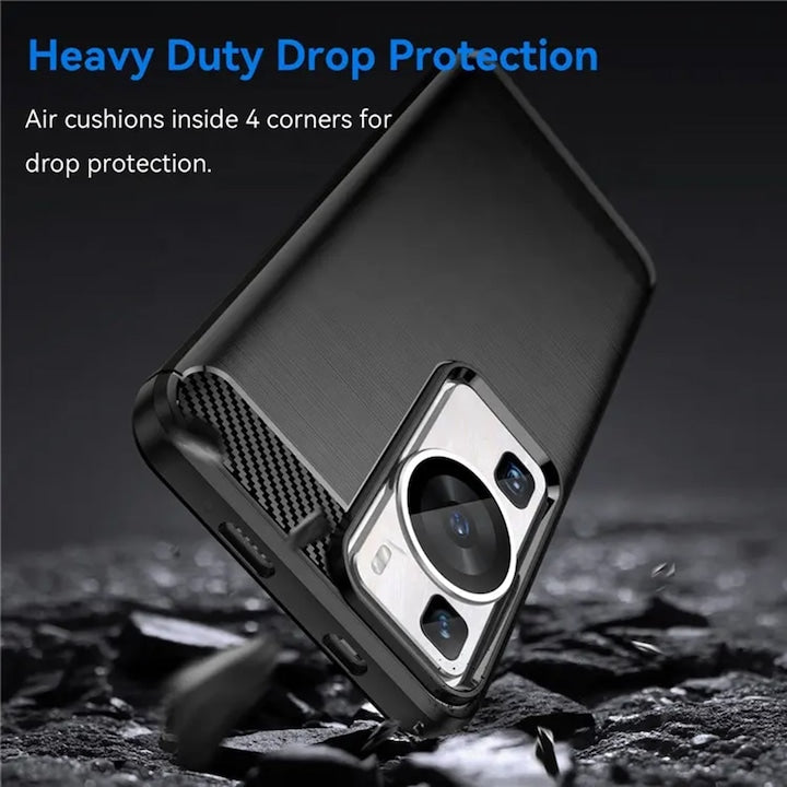 Techsuit - Carbon Silicone - Huawei P60 / P60 Pro - Black