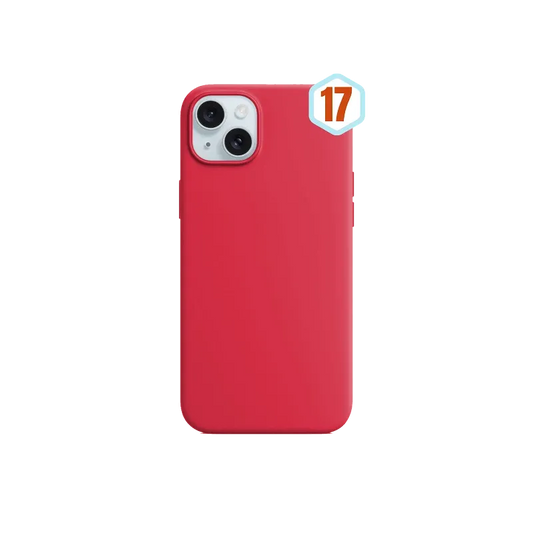 Силиконов калъф Skin Effect–iPhone 15 Plus - Червено(17)
