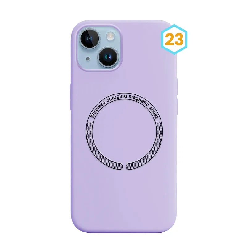 Силиконов калъф MagSafe Skin Effect–iPhone 12/12Pro–Лилав (23)
