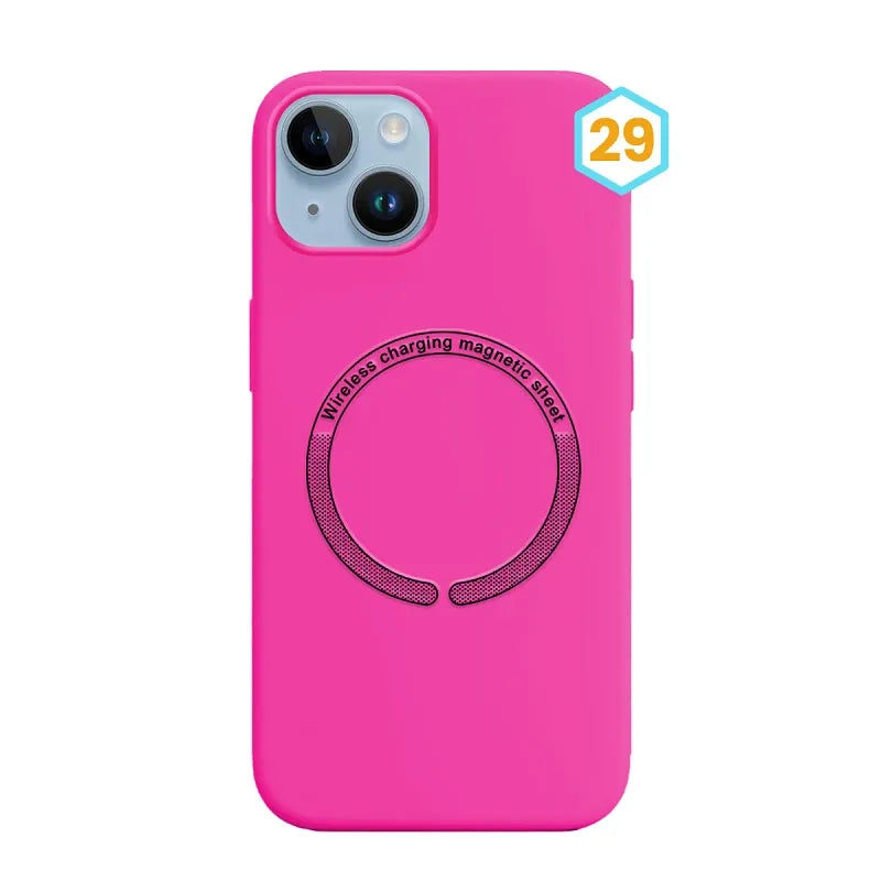 Силиконов калъф MagSafe Skin Effect–iPhone 12/12Pro–Цикламено(29)