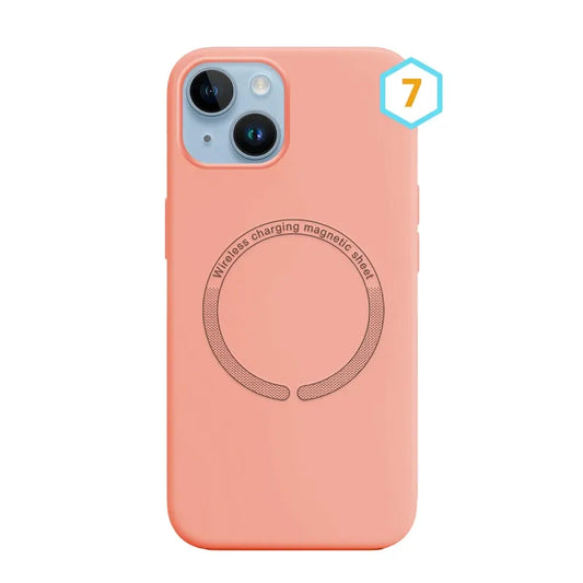 Силиконов калъф MagSafe Skin Effect–iPhone 13Pro–Розово(7)