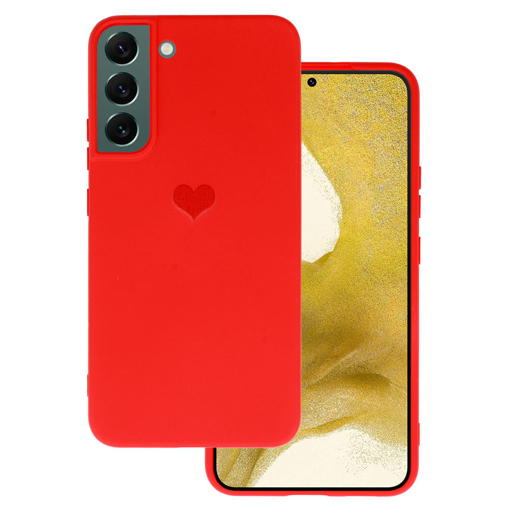 Vennus Силиконов Heart Калъф–Samsung Galaxy S22 Plus –Червен