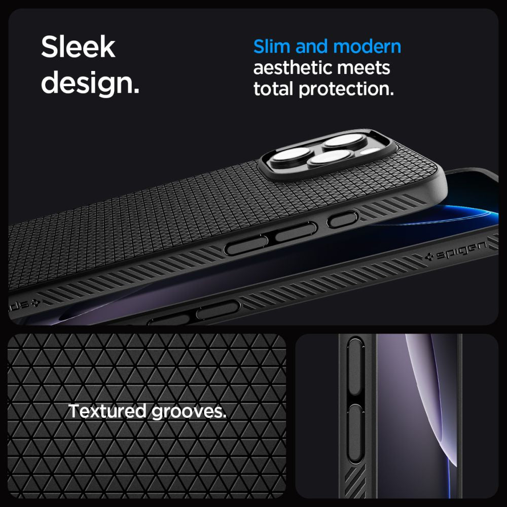 Калъф Spigen Liquid Air - iPhone 16 Pro Max - Черен