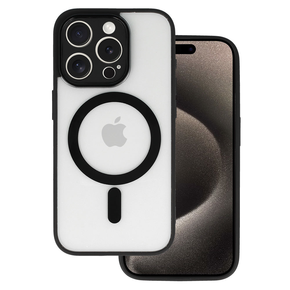 Acrylic Color MagSafe Калъф–iPhone 12 Pro–Черен