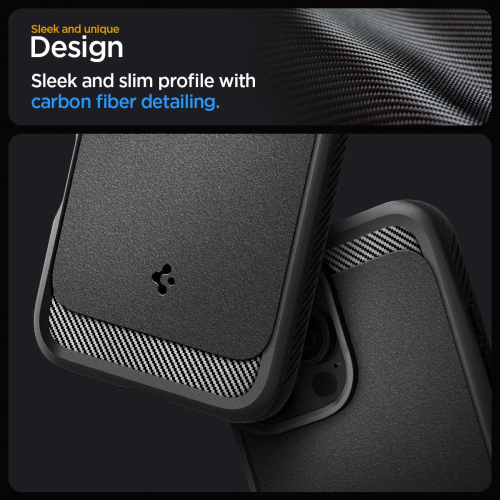 Калъф Spigen Rugged Armor - iPhone 16 Pro - Черен