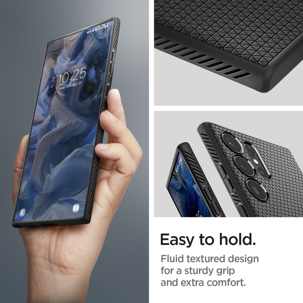 Калъф Spigen Liquid Air - Galaxy S23 Ultra - Черен