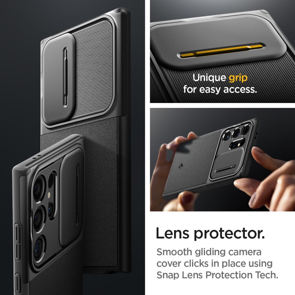 Калъф Spigen Optik Armor - Galaxy S24 Ultra - Черен