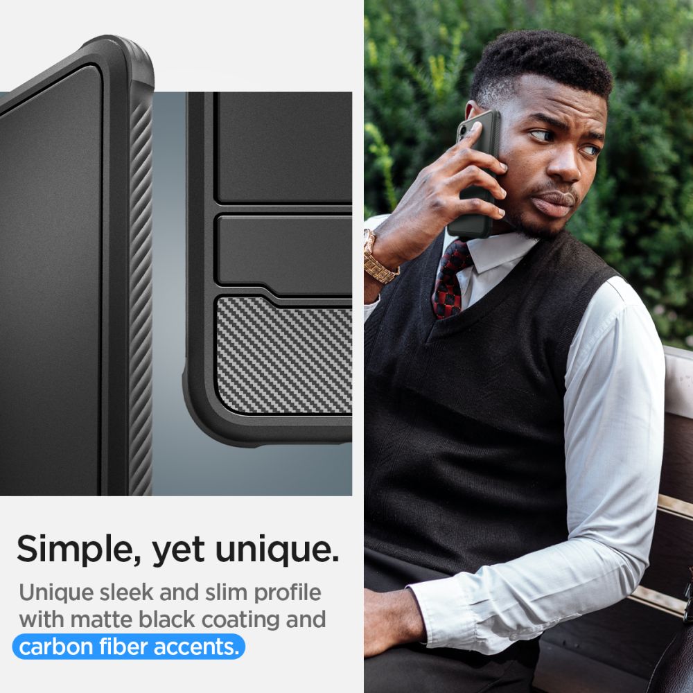 Калъф Spigen Rugged Armor - Galaxy S24 - Черен