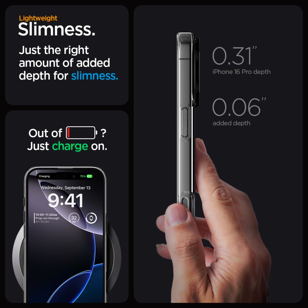 Калъф Spigen Liquid Crystal - iPhone 16 Pro - Прозрачен