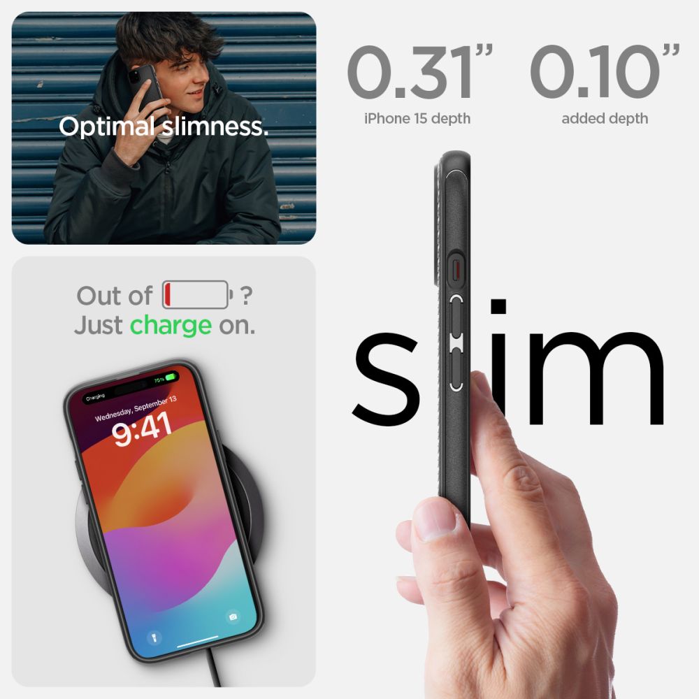 Калъф Spigen MagSafe - iPhone 15 - Черен