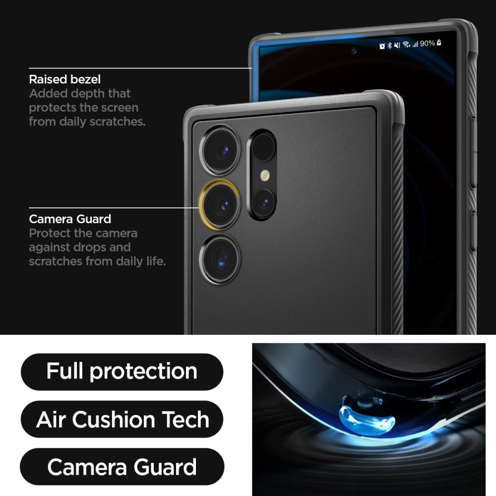 Калъф Spigen Rugged Armor - Galaxy S24 Ultra - Черен