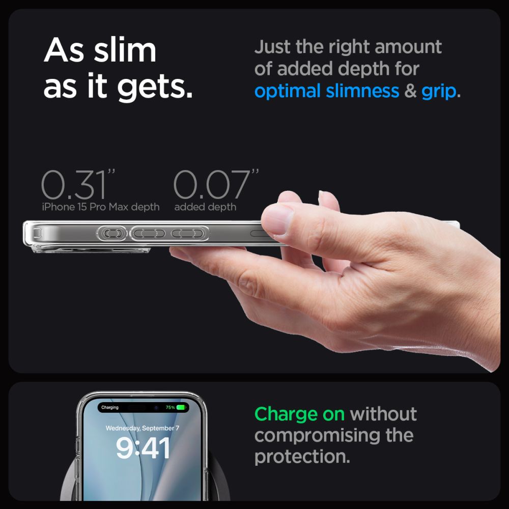 Калъф Spigen Ultra Hybrid - iPhone 15 Pro Max - Бял