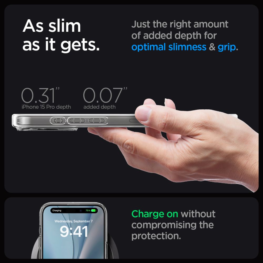 Калъф Spigen Ultra Hybrid - iPhone 15 Pro - Бял