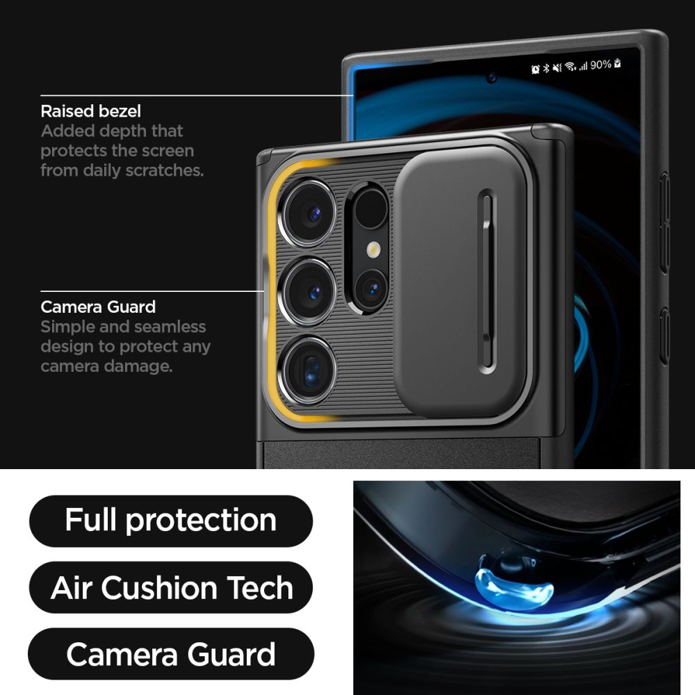 Калъф Spigen Optik Armor - Galaxy S24 Ultra - Черен