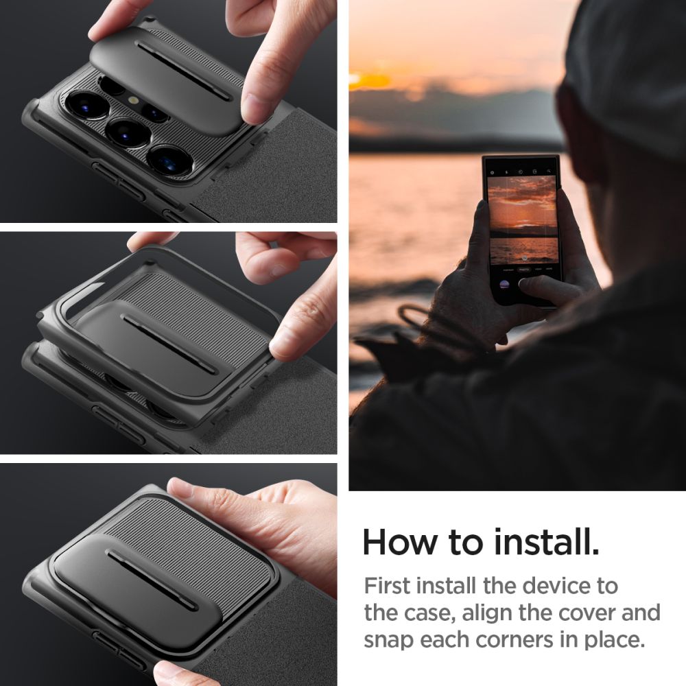 Калъф Spigen Optik Armor - Galaxy S24 Ultra - Черен