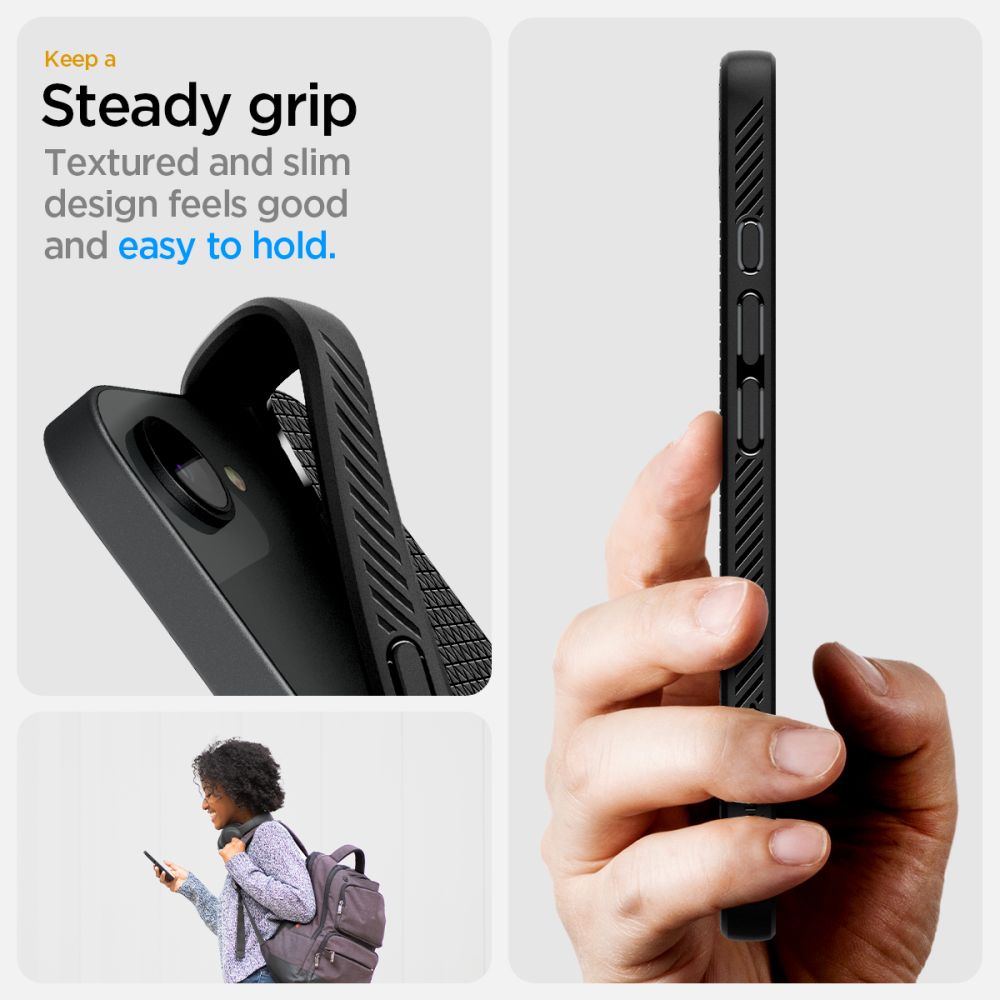 Калъф Spigen Liquid Air - iPhone 16 - Черен